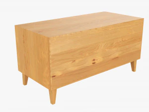 TV Stand With Drawers 03 3D Model
