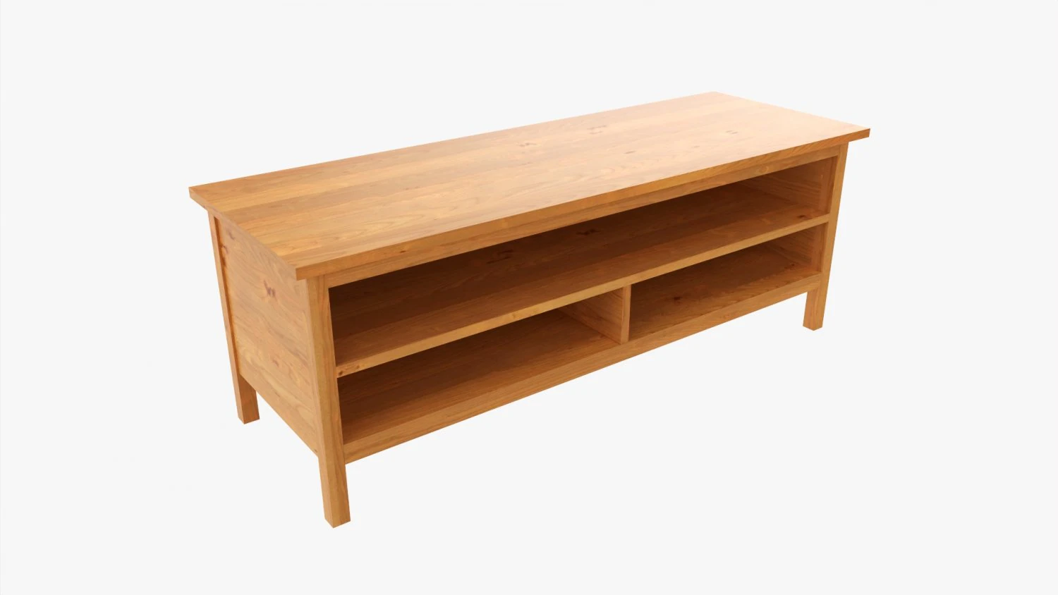 TV Stand With Shelves 3D Model .c4d .max .obj .3ds .fbx .stl .blend 