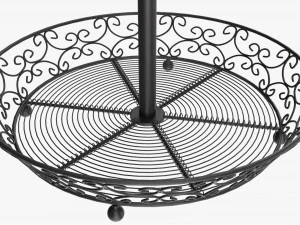 Cesta de exibi&ccedil;&atilde;o de duas camadas com pernas Modelo 3D