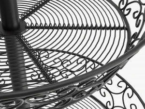 Cesta de exibi&ccedil;&atilde;o de duas camadas com pernas Modelo 3D