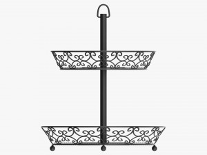 Two Tier Display Basket With Legs Modelo 3D