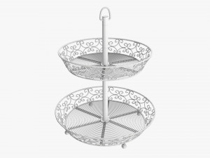 Two Tier Display Basket With Legs Modelo 3D