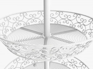 Two Tier Display Basket With Legs Modelo 3D