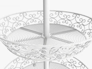 Cesta de exibi&ccedil;&atilde;o de duas camadas com pernas Modelo 3D