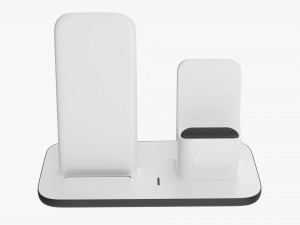 Wireless Charging Base 3-In-1 Modèle 3D