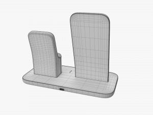 Wireless Charging Base 3-In-1 Modèle 3D