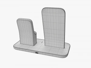 Wireless Charging Base 3-In-1 3D Model