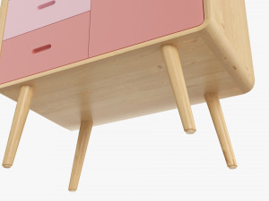 Wooden Cabinet With Drawers 01 Modèle 3D