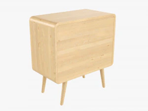 Wooden Cabinet With Drawers 02 3D Model