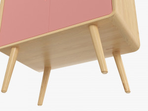 Wooden Cabinet With Drawers 02 3D 모델