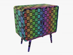 Wooden Cabinet With Drawers 02 3D Model