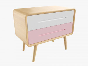 Wooden Cabinet With Drawers 03 3D मॉडल