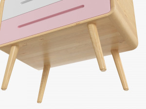 Wooden Cabinet With Drawers 03 3D Model
