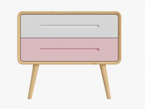 Wooden Cabinet With Drawers 03 3D Model