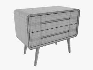 Wooden Cabinet With Drawers 03 3D Model