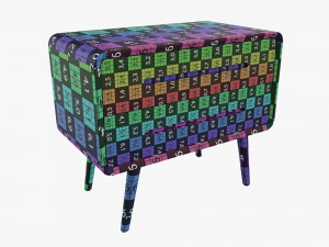 Wooden Cabinet With Drawers 03 3D Model