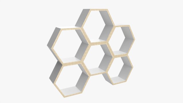 Wooden Shelf Modular Minimalistic Modèle 3D .c4d .max .obj .3ds .fbx .stl .blend 