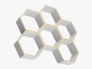 Wooden Shelf Modular Minimalistic Modèle 3D
