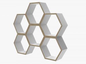 Wooden Shelf Modular Minimalistic Modèle 3D