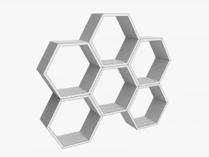 Wooden Shelf Modular Minimalistic 3D Model