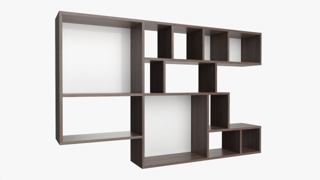 Wooden Hanging Shelf 01 Modello 3D .c4d .max .obj .3ds .fbx .stl .blend