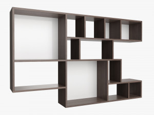 Wooden Hanging Shelf 01 Modelo 3D