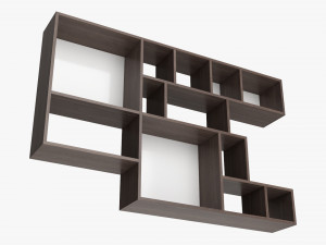 Wooden Hanging Shelf 01 Modello 3D