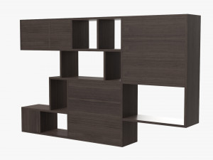 Wooden Hanging Shelf 01 Modello 3D