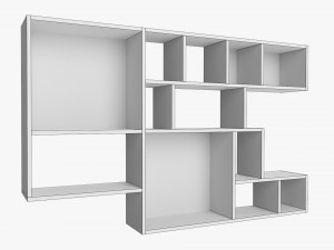 Wooden Hanging Shelf 01 Modello 3D