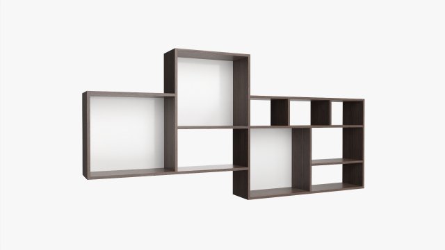 Wooden Hanging Shelf 02 Modelo 3D .c4d .max .obj .3ds .fbx .stl .blend 