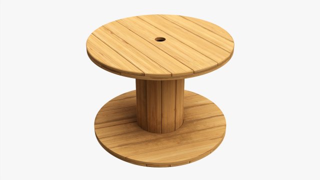 Cable reel table 3D Model .c4d .max .obj .3ds .fbx .stl .blend 