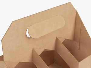Cardboard Beer Bottle Carrier 6-pack 3D Model