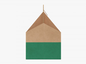 Cardboard Beer Bottle Carrier 6-pack 3D Model