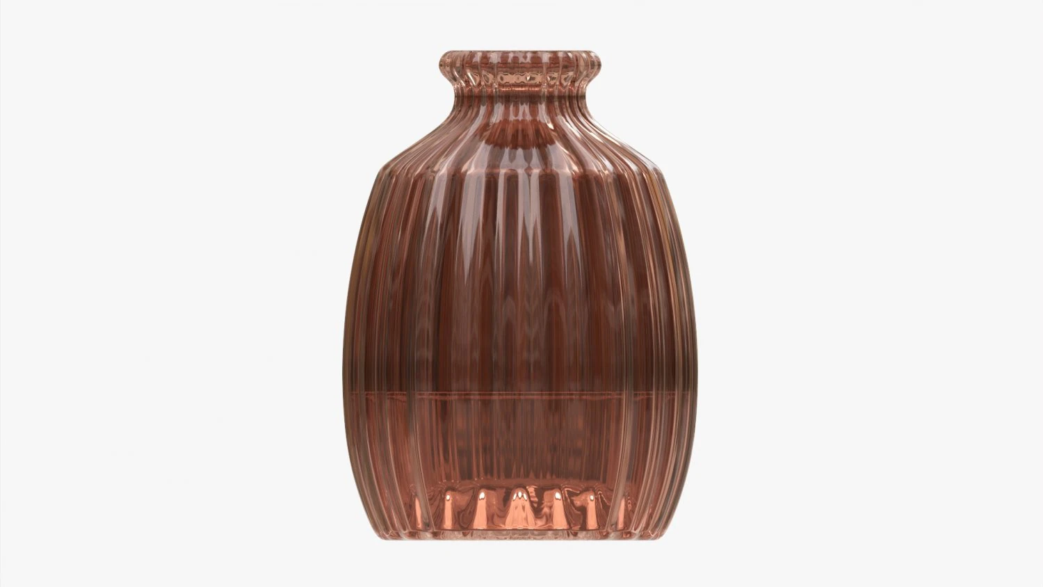 Decorative fluted glass vase 3D Model .c4d .max .obj .3ds .fbx .stl .blend 