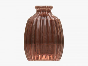 Decorative fluted glass vase Modelo 3D