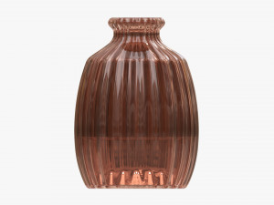 Decorative fluted glass vase 3D Model