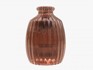 Decorative fluted glass vase 3D Model