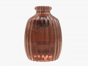 Decorative fluted glass vase 3D Model