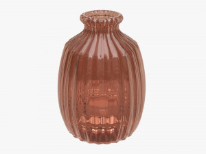 Decorative fluted glass vase 3D Model