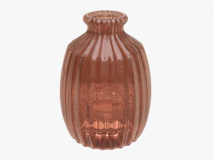 Decorative fluted glass vase 3D Model