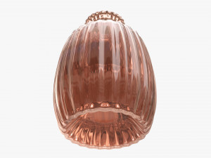 Decorative fluted glass vase 3D Model