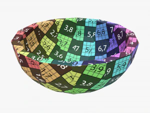 Decorative glass bowl 3D Model