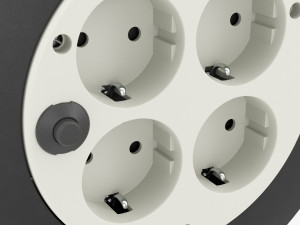 Extension cord reel with sockets 02 Modèle 3D