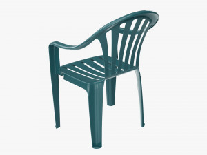 Plastic chair stackable 02 3D 模型