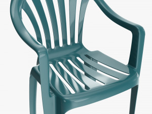 Plastic chair stackable 02 3D 模型