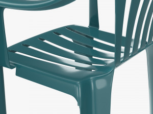 Plastic chair stackable 02 3D 模型