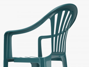 Plastic chair stackable 02 3D 模型
