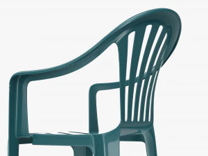 Sedia in plastica impilabile 02 Modello 3D