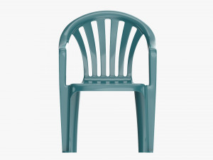 Plastic chair stackable 02 3D 模型