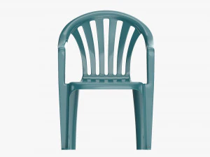 Sedia in plastica impilabile 02 Modello 3D
